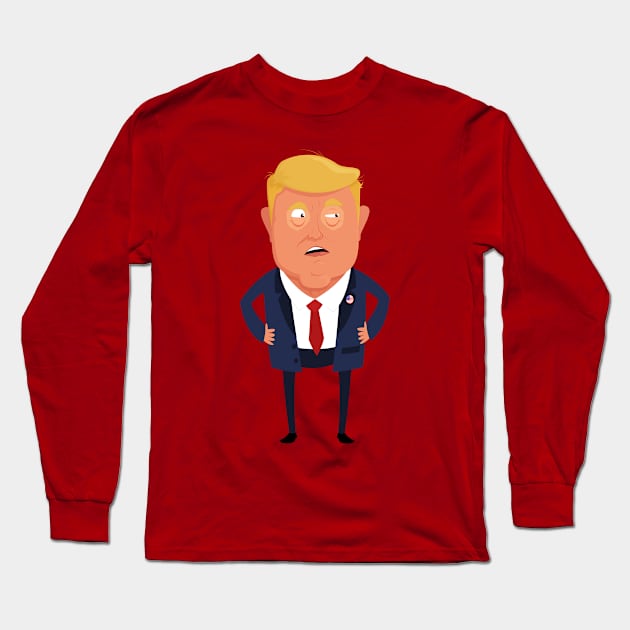 Donald Trump Long Sleeve T-Shirt by Mako Design 